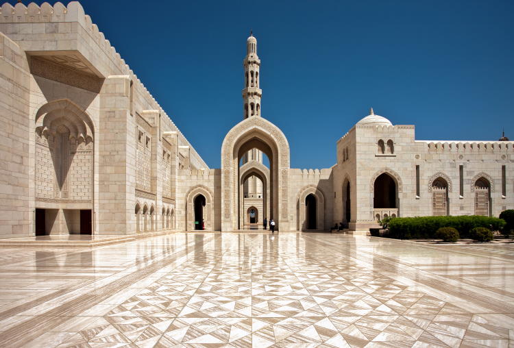 Sultan Qaboos Grand Mosque. Sultanate in Oman.